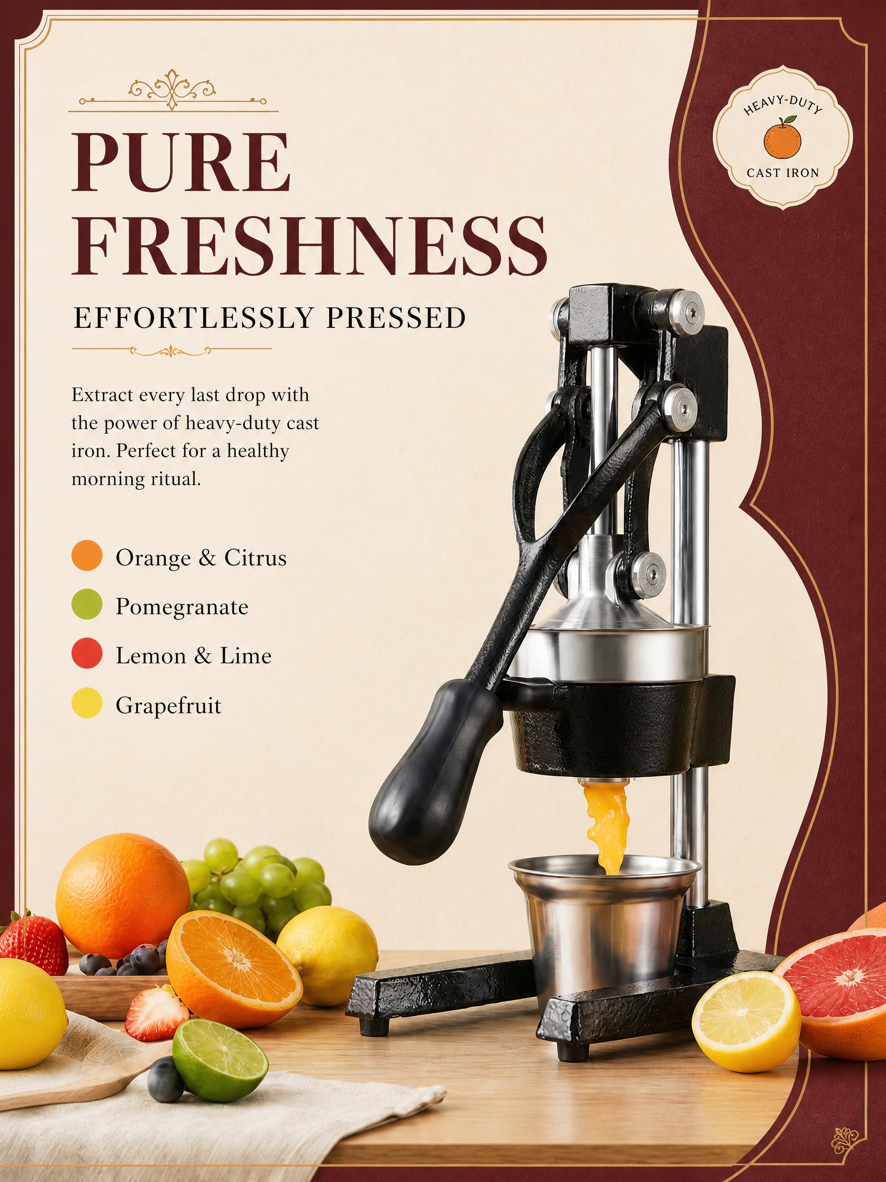 Manual Juicer, Manual Citrus J - Citrus Juicer Bar ulasan dan harga