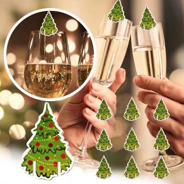 10PCS Christmas Cup Card Santa - Cocktail Recipe Book ulasan dan harga