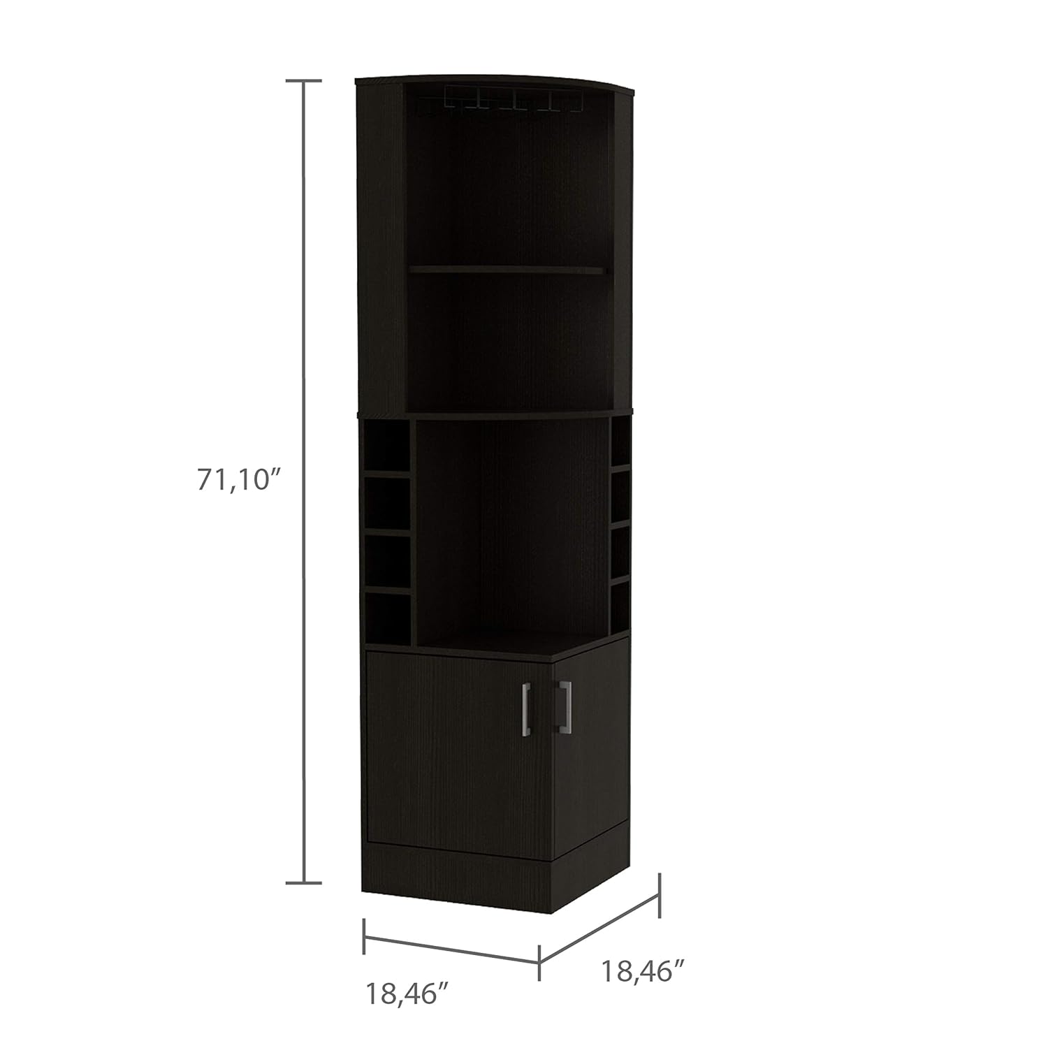 Corner Bar Cabinet with 2 Shel - Home Bar Shelves ulasan dan harga