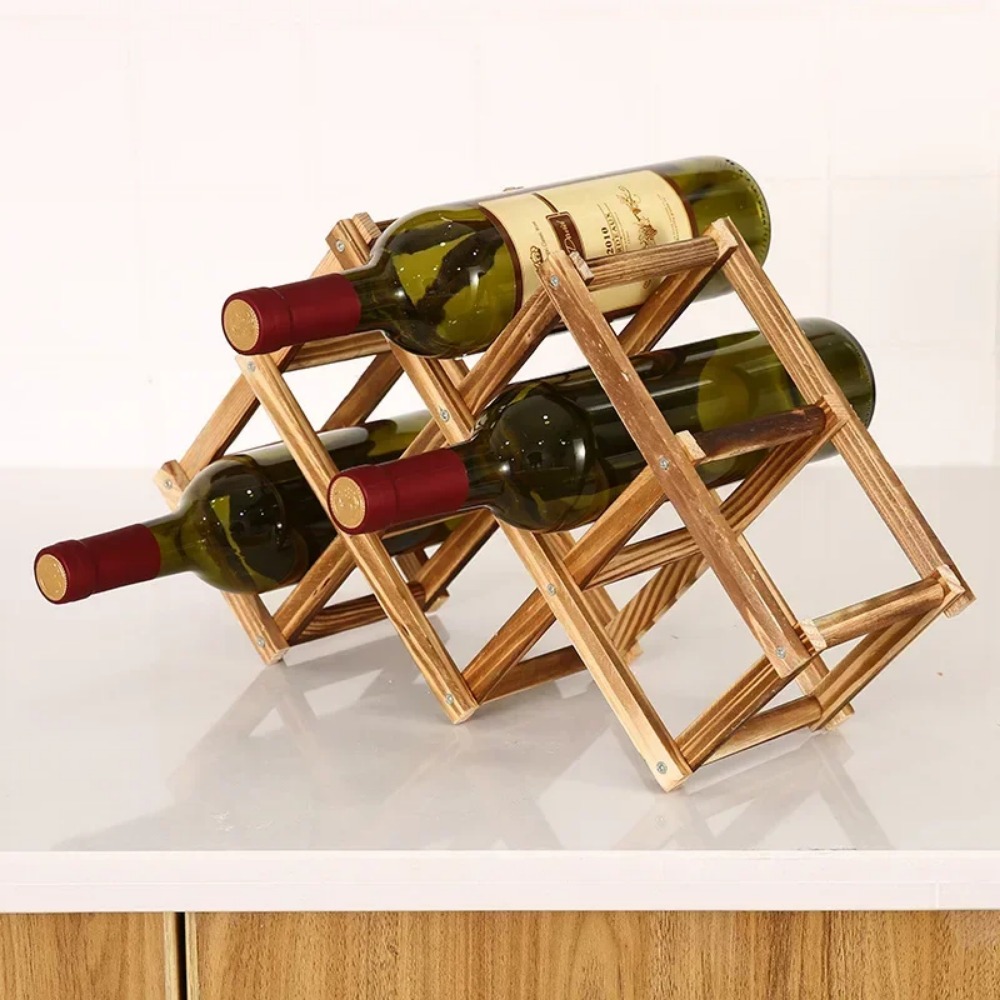 Collapsible Wooden Wine Rack B - Home Bar Shelves ulasan dan harga