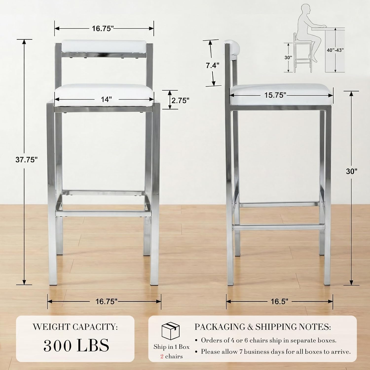 Bar Stools Set of 2, 30 Inch M - Home Bar And Counter ulasan dan harga