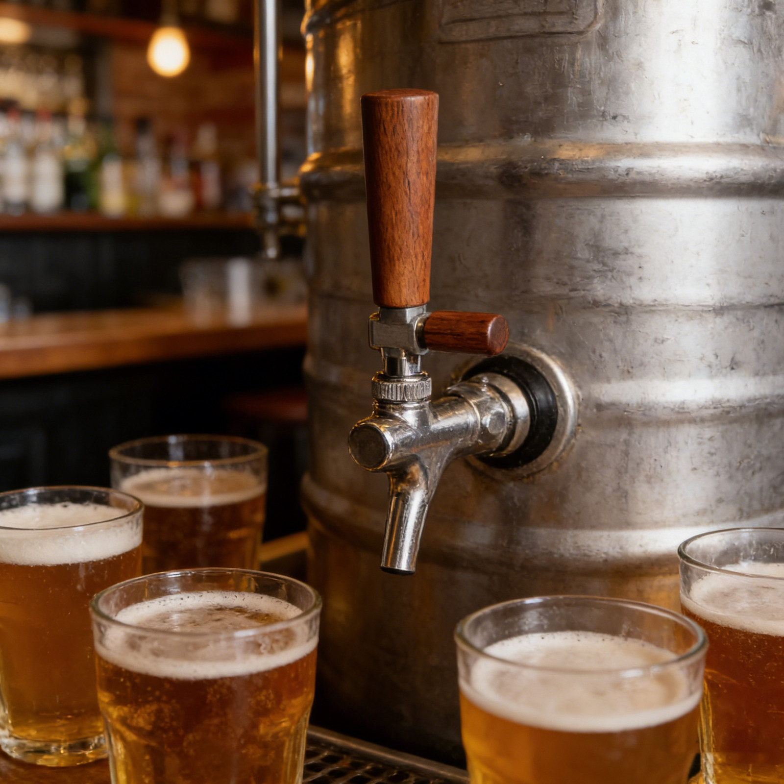 Rustic Wooden Beer Tap Handle  - Home Bar And Restaurant ulasan dan harga