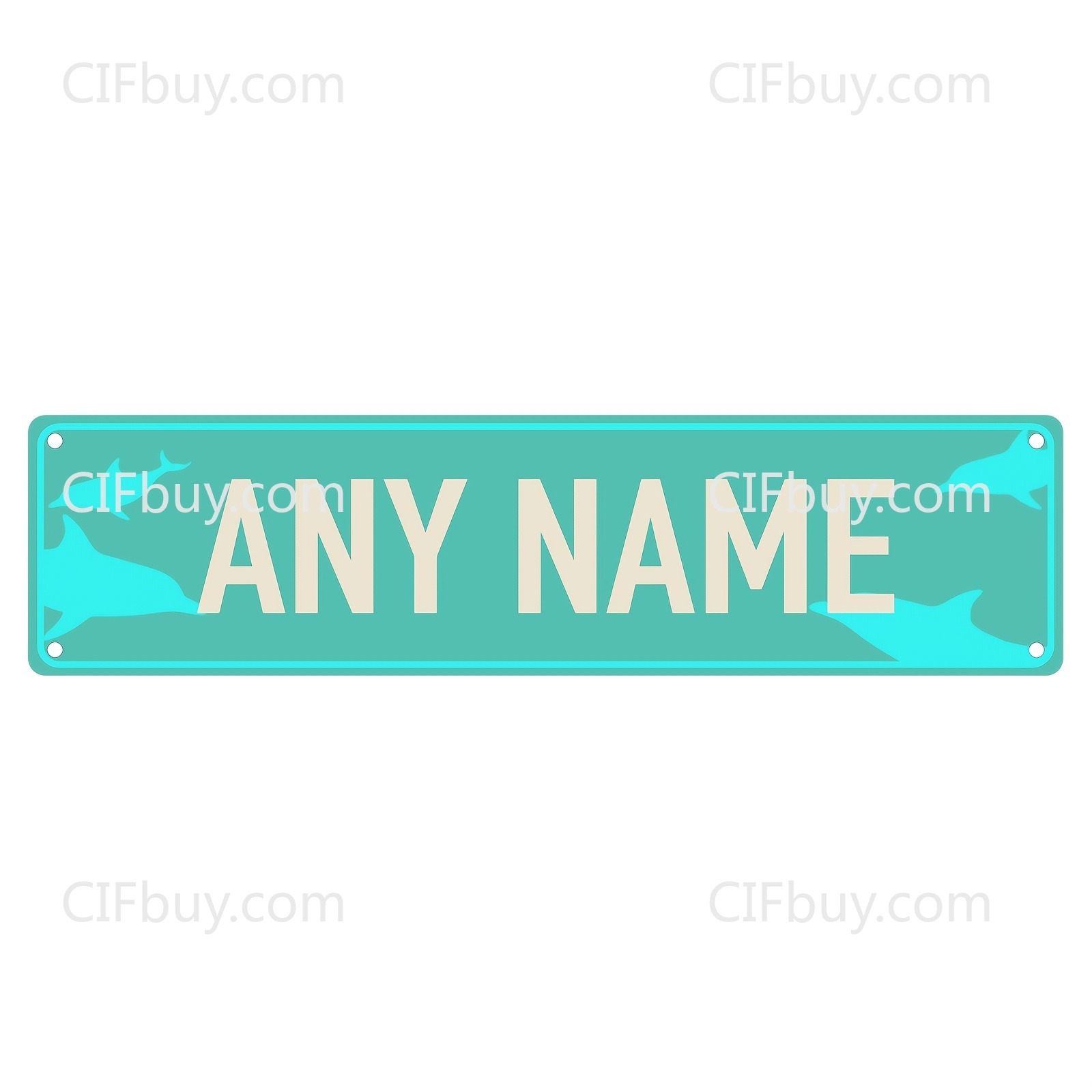 Personalized 2D Dolphin Metal  - Home Bar Cafe ulasan dan harga