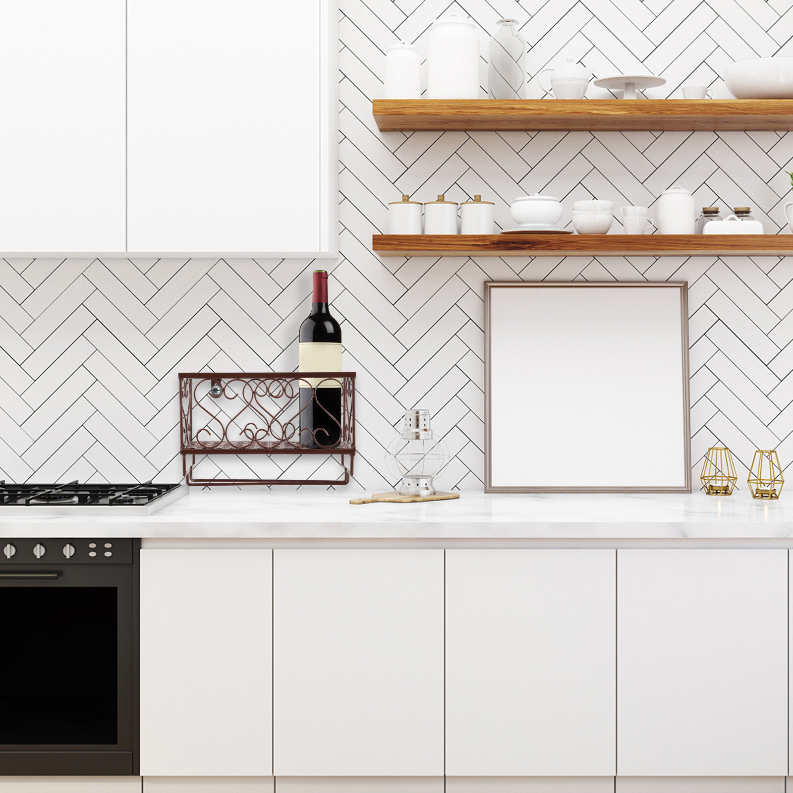 Space Saving Wall Mounted Wine - Home Bar Shelves ulasan dan harga