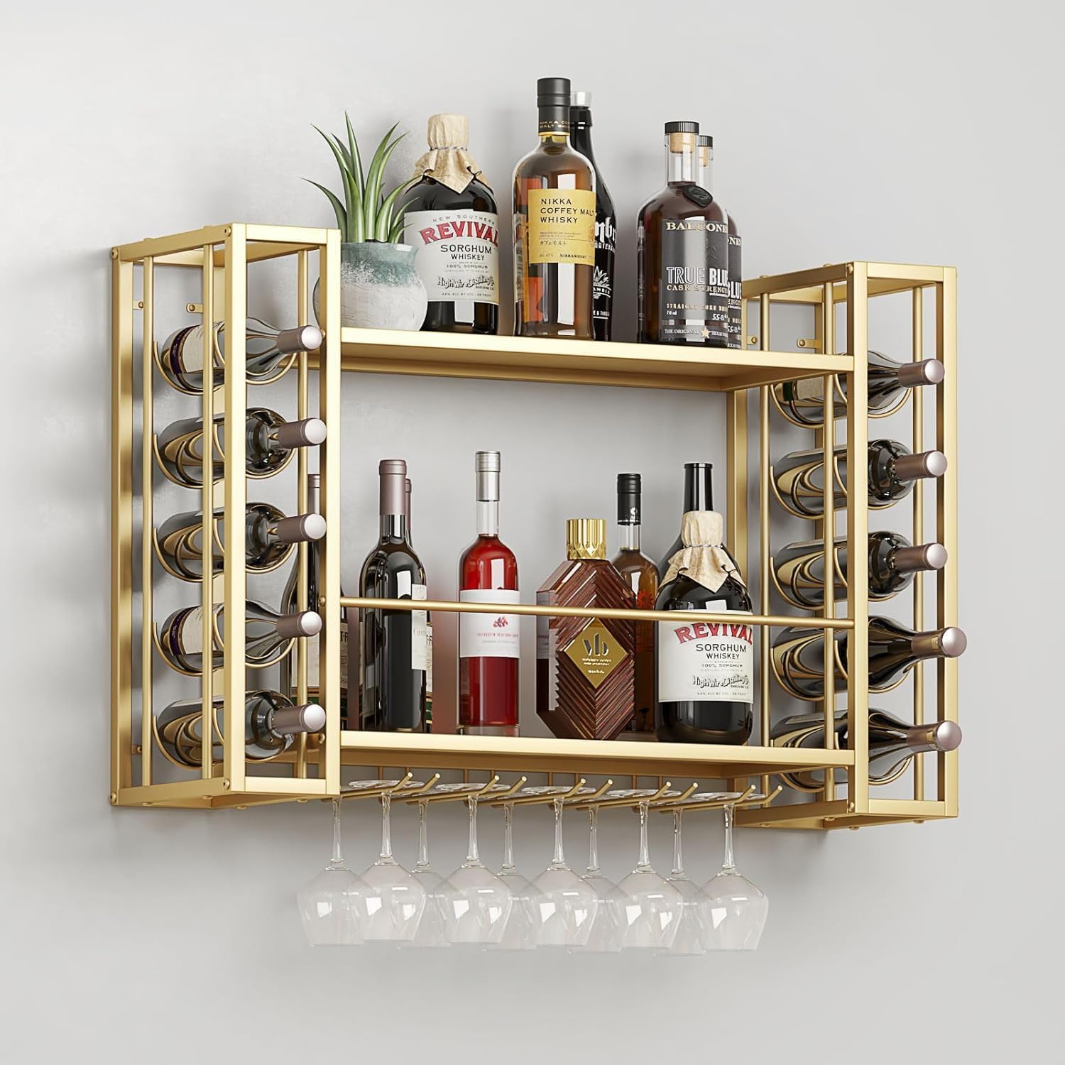 Wall Mounted Wine Rack, Wine R - Home Bar Shelves ulasan dan harga